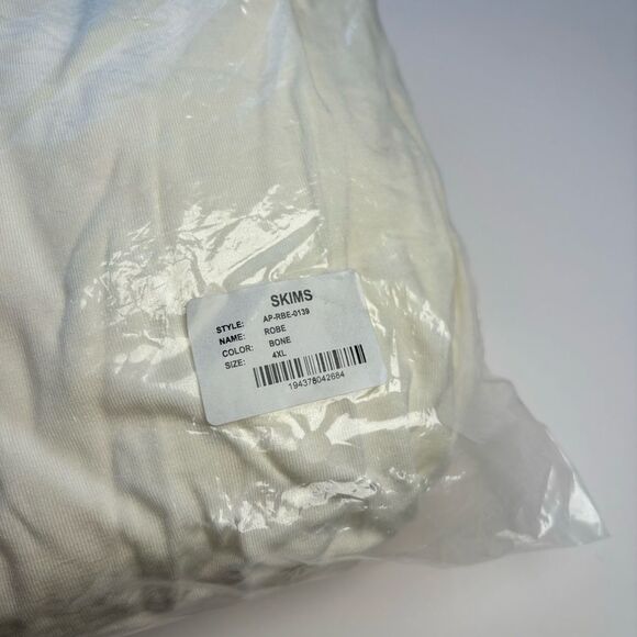 Skims Sleep Robe - Bone - Size 2x - Picture 7 of 8